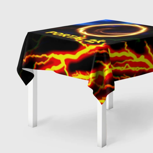 Скатерть 3D Portal молнии шторм