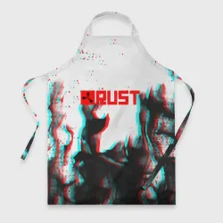 Фартук 3D Rust глитч огонь