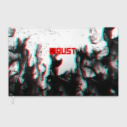 Флаг 3D Rust глитч огонь