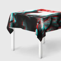 Скатерть 3D Rust глитч огонь