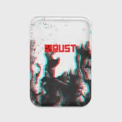 Картхолдер Magsafe магнитный Rust глитч огонь