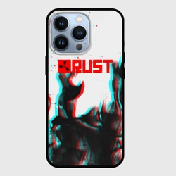 Чехол для iPhone 13 Pro Rust глитч огонь