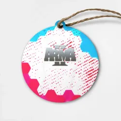 Деревянная игрушка круг ARMA 2 соты неон