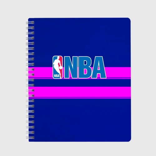 Тетрадь NBA полосы розовые