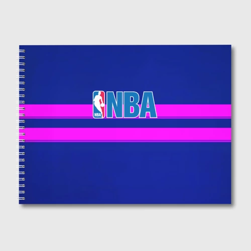 Альбом для рисования NBA полосы розовые