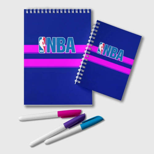 Блокнот NBA полосы розовые