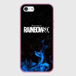 Чехол для iPhone 5/5S матовый Rainbow six x portal game