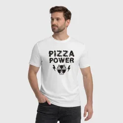 Мужская футболка хлопок Pizza power - фото 2