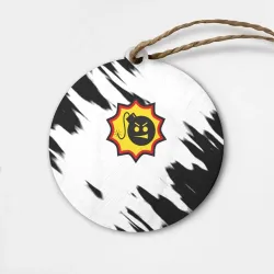 Деревянная игрушка круг Serious Sam черные краски