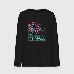 Мужской лонгслив хлопок Неоновая пальма MALL