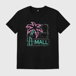 Мужская футболка хлопок Неоновая пальма MALL