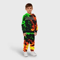 Детский костюм с толстовкой 3D Dead space огненные краски - фото 2