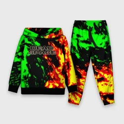 Детский костюм с толстовкой 3D Dead space огненные краски