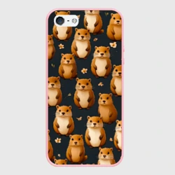 Чехол для iPhone 5/5S матовый Танец милых бобрят