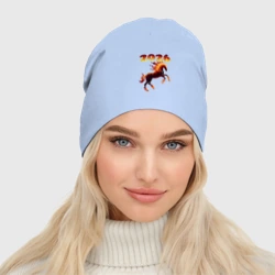 Женская шапка демисезонная Огненная лошадь - символ 2026 года - фото 2