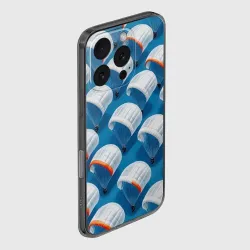 Чехол для iPhone 16 Pro силиконовый с защитой камеры Парашютный строй - фото 2