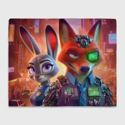 Плед 3D Cyborg Nick and Judy - Zootopia 3