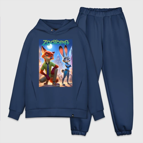 Мужской костюм oversize хлопок Лейтенант полиции Джуди Хоппс и Ник Вайлд