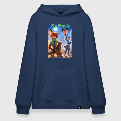 Худи SuperOversize хлопок Лейтенант полиции Джуди Хоппс и Ник Вайлд