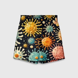 Детские спортивные шорты 3D Калейдоскоп вирусов