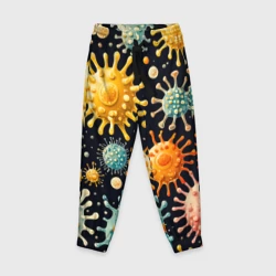 Детские брюки 3D Калейдоскоп вирусов