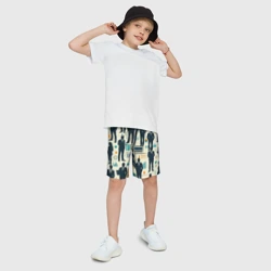 Детские спортивные шорты 3D Деловые силуэты: аналитика и команда - фото 2