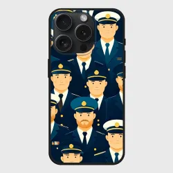 Чехол силиконовый для Apple iPhone 15 Pro Мax матовый Строй моряков