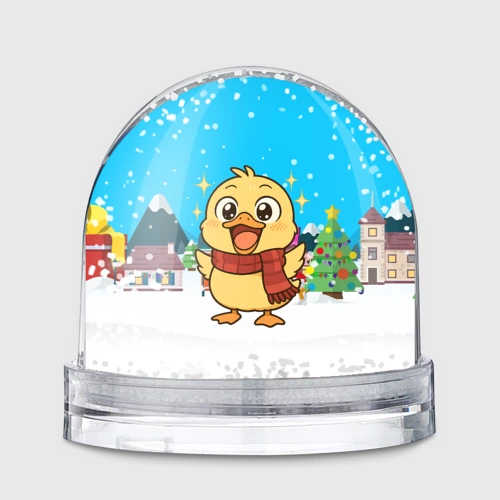 Игрушка Снежный шар Новогодняя уточка