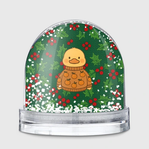 Игрушка Снежный шар Новогодняя утка