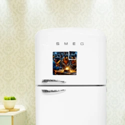 Магнитный плакат 3Х3 Команда сварщиков в цехе - фото 2