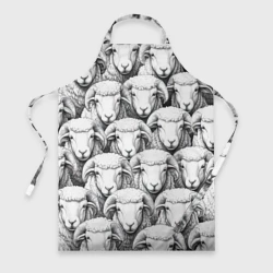 Фартук 3D Стадо взглядов овец