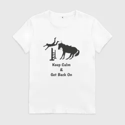 Женская футболка хлопок Keep calm and get back on
