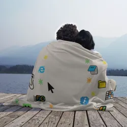 Плед 3D Ugly Свитер Microsoft с помощником скрепкой Clippy - фото 2