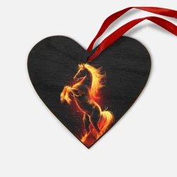 Деревянная игрушка Сердце Огненный конь - 2026