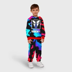 Детский костюм с толстовкой 3D Радуга 6 неон летучие мыши - фото 2