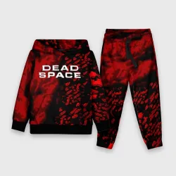 Детский костюм с толстовкой 3D Dead space красные капли красок