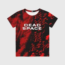 Детская футболка 3D Dead space красные капли красок