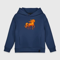 Детское худи Oversize хлопок Огненная лошадь - символ 2026