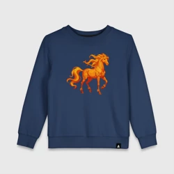 Детский свитшот хлопок Огненная лошадь - символ 2026