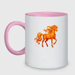 Кружка двухцветная Огненная лошадь - символ 2026