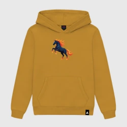 Женская толстовка хлопок Лошадь огненная символ 2026 года