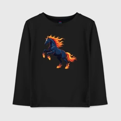 Детский лонгслив хлопок Лошадь огненная символ 2026 года
