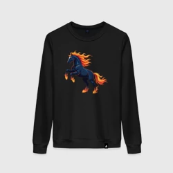 Женский свитшот хлопок Лошадь огненная символ 2026 года