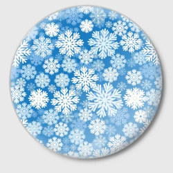 Значок Паттерн из снежинок на голубом фоне