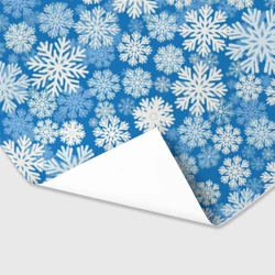 Бумага для упаковки 3D Паттерн из снежинок на голубом фоне - фото 2