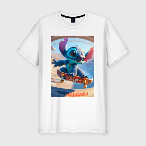 Мужская футболка хлопок Slim Stitch is a cool skateboarder