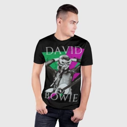 Мужская футболка 3D Slim David Bowie - hand goggles - фото 2
