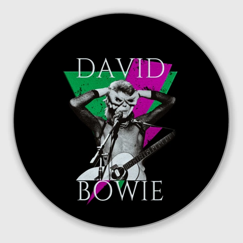 Круглый коврик для мышки David Bowie - hand goggles