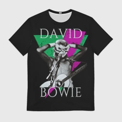 Мужская футболка 3D David Bowie - hand goggles