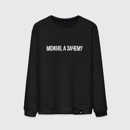 Мужской свитшот хлопок Можно а зачем мем